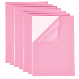 BENECREAT Sponge EVA Sheet Foam Paper Sets, With Adhesive Back, Antiskid, Rectangle, Pink, 30x21x0.1cm