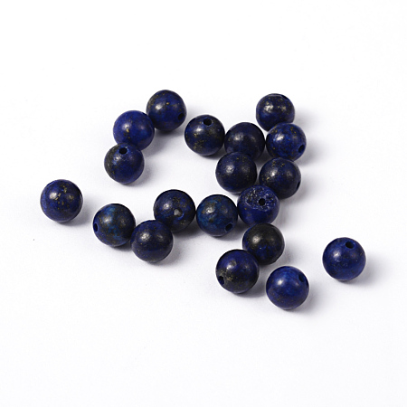 Arricraft Natural Lapis Lazuli Round Beads, Lapis Lazuli, 6mm, Hole: 1mm