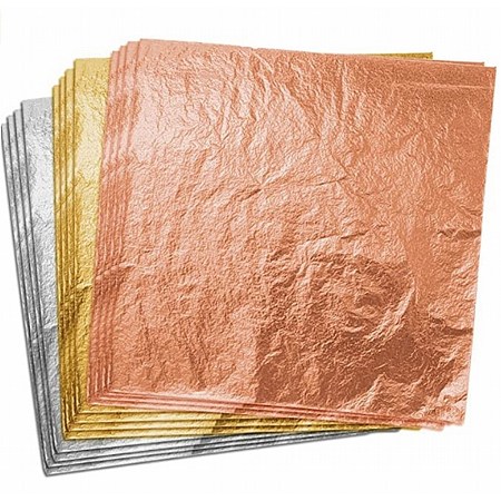 GORGECRAFT Foil Paper, For Arts, Gilding Crafting, Square, Mixed Color, 8x8.6cm; 3 colors, 100sheets/color, 300sheets/set