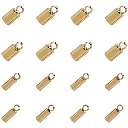 Unicraftale 304 Stainless Steel Cord Ends, End Caps, Golden, 68x52x11mm; 60pcs/box