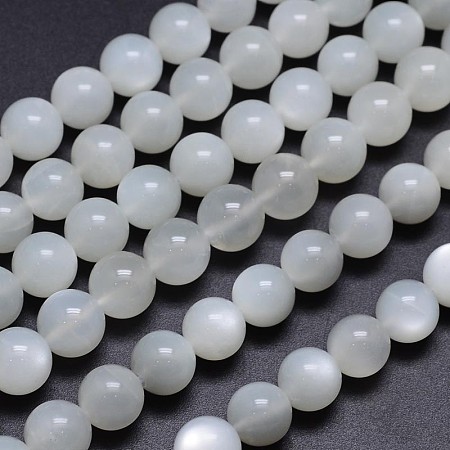 ARRICRAFT Natural Moonstone Round Bead Strands, Grade AA, 10mm, Hole: 1mm, about 40pcs/strand, 15.5 inches