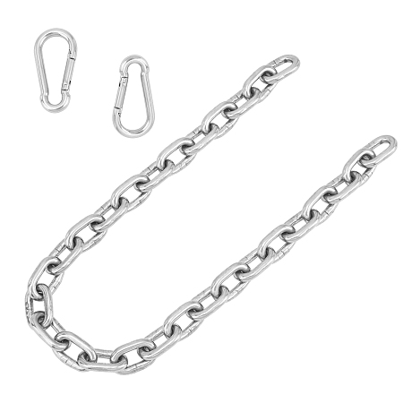 Unicraftale DIY Chain Decoration Jewelry Making Kits, with 304 Stainless Steel Cable Chain & Rock Climbing Carabiners, Stainless Steel Color, 28x17.5x5mm, about 50cm/strand, 1strand/box