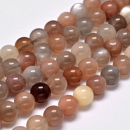 Arricraft Grade AA Natural Sunstone Round Bead Strands, 6mm, Hole: 1mm, about 63pcs/strand, 15.5 inches