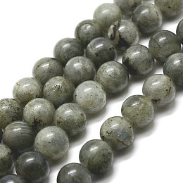 ARRICRAFT Natural Labradorite Bead Strands, Round, 4mm, Hole: 1mm, about 91pcs/strand, 15 inches