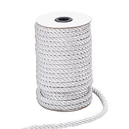 Nylon Thread, for Home Decorate, Upholstery, Curtain Tieback, Honor Cord, White, 8mm, 20m/roll