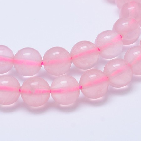 Arricraft Natural Madagascar Rose Quartz Beads Strads, Grade AA, Round, 8mm, Hole: 1mm, about 48pcs/strand, 15~16 inches