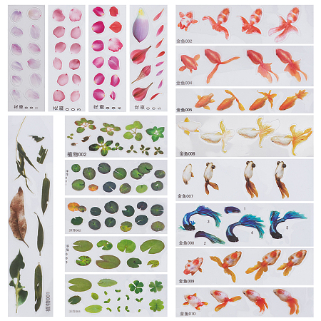Olycraft 3D Resin Decorations Stickers, DIY Handmade Scrapbook Photo Albums, Mixed Color, 18pcs/set