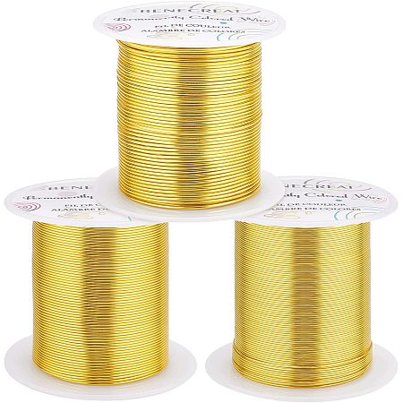 Copper Wire, for Jewelry Making, Golden, 0.6~1mm; 3rolls/set