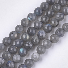 ARRICRAFT Natural Labradorite Beads Strands, Grade AB+, Round, 8mm, Hole: 1mm, about 45~48pcs/strand, 15.3 inches