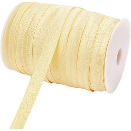 BENECREAT Flat Elastic Rubber Cord/Band, Webbing Garment Sewing Accessories, Beige, 15mm; about 75m/roll