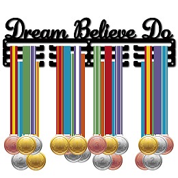 CREATCABIN Dream Believe Do Medal Holder Display Hanger Rack Sports Awards Metal Holder Rack Wall Mounted Stainless Steel Metal Hanging for Athletes Player Gymnastics Over 60 Medals 15.7 x 4.5 Inch