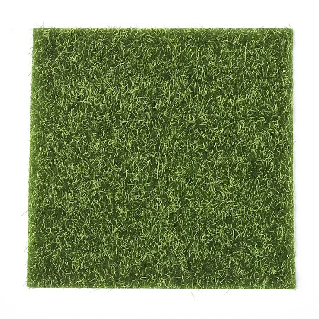 Non Woven Fabric Embroidery Needle Felt for DIY Crafts, Artificial Fake Moss, Fake Turf, Green, 15x15x0.7cm