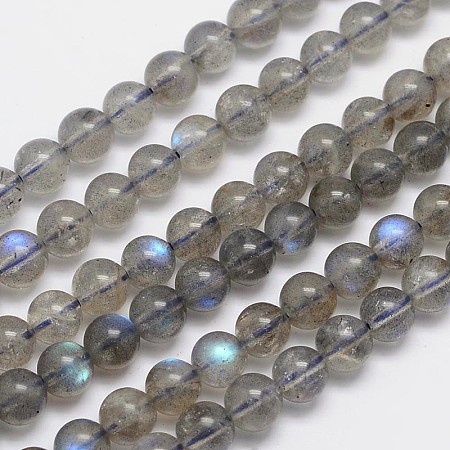 ARRICRAFT Natural Labradorite Round Bead Strands, Grade AA, 6mm, Hole: 1mm, about 66pcs/strand, 15.5 inches