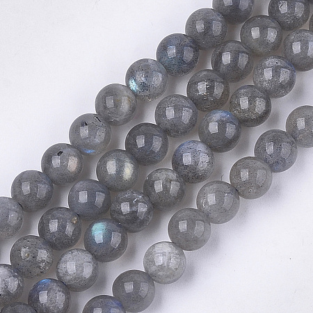 ARRICRAFT Natural Labradorite Beads Strands, Grade AB+, Round, 8mm, Hole: 1mm, about 45~48pcs/strand, 15.3 inches