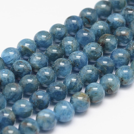 ARRICRAFT Natural Apatite Bead Strands, Round, 6mm, Hole: 0.8~1mm, about 66pcs/strand, 15.7 inches