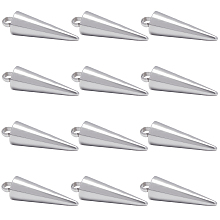 Unicraftale 304 Stainless Steel Pendants, Spike/Cone, Stainless Steel Color, 18x5mm, Hole: 2mm, 40pcs/box