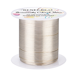 Copper Wire, for Wire Wrapped Jewelry Making, Silver, 23 Gauge, 0.6mm; about 50m/roll