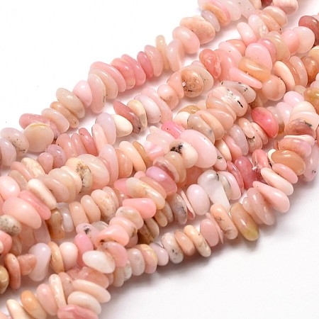 ARRICRAFT Natural Morganite Chip Beads Strands, 5~14x4~10mm, Hole: 1mm, about 15.5 inches~16.1 inches