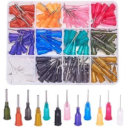 BENECREAT 144PCS 0.5 Inch 12 Different Gauge Blunt Tip Syringe Needles Dispensing Needle with Lure Lock for Refilling E-Liquid Inks and Syringes