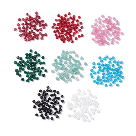 NBEADS 480 Pcs 8 Colors Small Natural Stone Beads, 4mm Dyed Natural Malaysia Jade Beads Gemstone Bead Charms for Necklace Bracelet Jewelry Making, Hole: 1mm