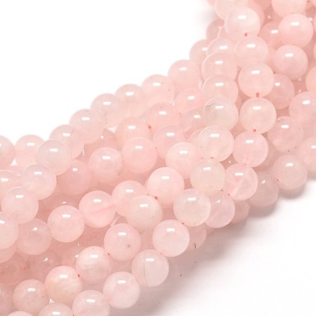 Arricraft Natural Rose Quartz Round Bead Strands, 6mm, Hole: 1mm, about 62pcs/strand, 15.5 inches