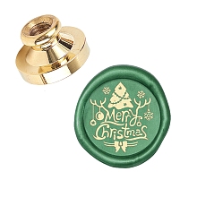 CRASPIRE Wax Seal Stamp Head Replacement Merry Christmas Removable Sealing Brass Stamp Head Olny for Creative Gift Envelopes Invitations Cards Decoration