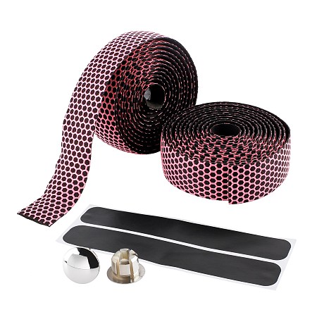 High Density Synthetic Sponge Non-slip Band, with Stickers, Plastic Plug, Bicycle Accessories, Deep Pink, 29x3mm, 2m/roll, 2rolls/set