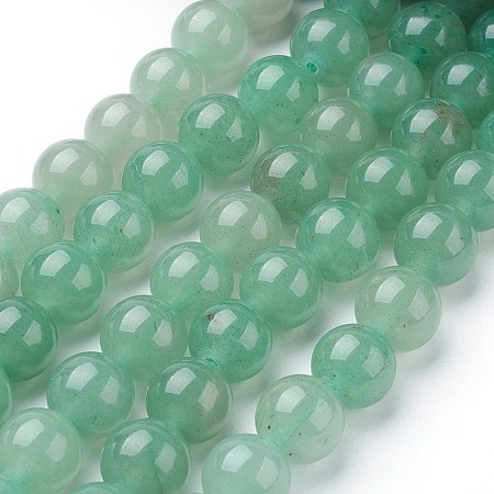 ARRICRAFT Natural Green Aventurine Beads Strands, Round, Light Green, 12mm, Hole: 1mm