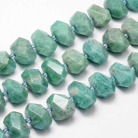 Arricraft Natural Amazonite Bead Strands, Nuggets, 15~25x13~17mm, Hole: 2.5mm, about 26pcs/strand, 16 inches