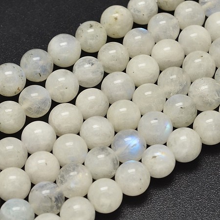 ARRICRAFT Round Grade A Natural Moonstone Bead Strands, 8.5mm, Hole: 1mm, about 42pcs/strand, 15.5 inches