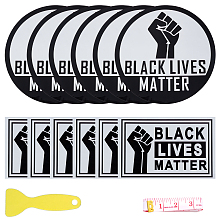 Gorgecraft DIY Slogan Mark Kits, with Social Distance Floor & Black Lives Matter Stickers Decals, Soft Tape Measure and Plastic Scraper Tool, Black, 279x0.2mm