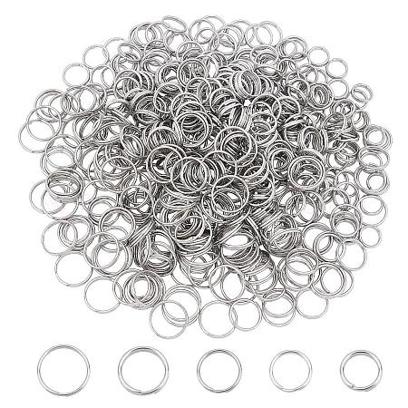 Unicraftale 500pcs 5 Style 304 Stainless Steel Split Rings, Double Loops Jump Rings, Stainless Steel Color, 12x2mm, 100pcs/style