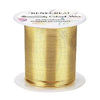 BENECREAT Copper Wire, for Wire Wrapped Jewelry Making, Light Gold, 20 Gauge, 0.8mm; about 30m/roll