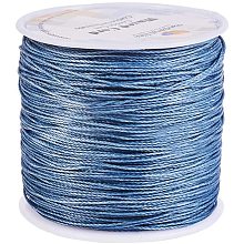 Arricraft 116 Yards 0.5mm Round Waxed Polyester Cords Thread Beading String Spool for Bracelet Necklace Jewelry Making Macrame Supplies, Gray