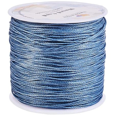 Arricraft 116 Yards 0.5mm Round Waxed Polyester Cords Thread Beading String Spool for Bracelet Necklace Jewelry Making Macrame Supplies, Gray