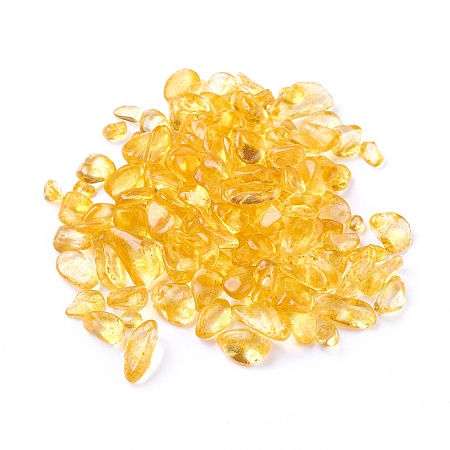 Arricraft Synthetic Citrine Beads, Dyed, Undrilled/No Hole, Chips, 4~16x3~7x2~5mm, about 100g/bag
