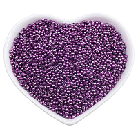 Ornaland 12/0 Glass Seed Beads, Grade A, Baking Varnish, Opaque Colours, Round, Purple, 2x1.5mm, Hole: 0.7mm; about 11200pcs/bag