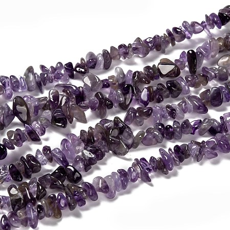 Arricraft Natural Amethyst Beads Strands, Chips, 5~9x5~9mm, Hole: 1mm