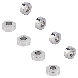 Unicraftale 304 Stainless Steel Spacer Beads, Flat Round, Stainless Steel Color, 4x2mm, Hole: 1.8mm, 100pcs/box