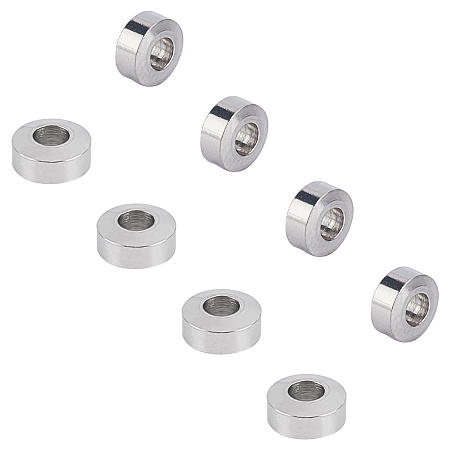 Unicraftale 304 Stainless Steel Spacer Beads, Flat Round, Stainless Steel Color, 4x2mm, Hole: 1.8mm, 100pcs/box