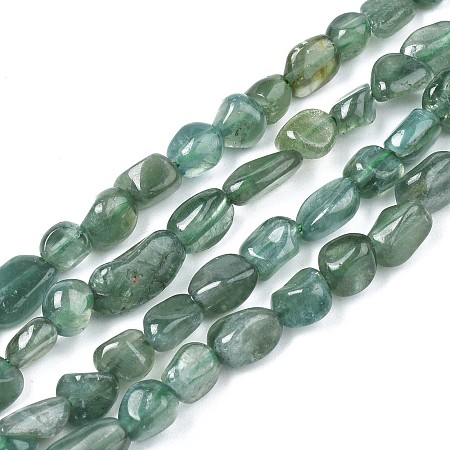 ARRICRAFT Natural Apatite Beads Strands, Nuggets, 4~10x4~7x3~6mm, Hole: 1mm, about 54~56pcs/strand, 15.35 inches(39cm)