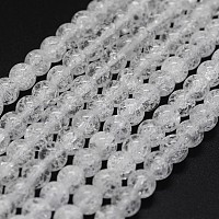 Arricraft Natural Crackle Quartz Beads Strands, Round, 10mm, Hole: 1mm, about 39pcs/strand, 15.7 inches