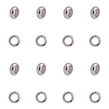 304 Stainless Steel Spacer Beads, Ring, Stainless Steel Color, 5x2mm, Hole: 3mm; 200pcs/box