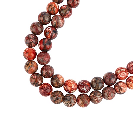 Arricraft About 98 Pcs 8mm Natural Stone Beads, Natural Leopardskin Round Beads, Gemstone Loose Beads for Bracelet Necklace Jewelry Making (Hole: 1mm)