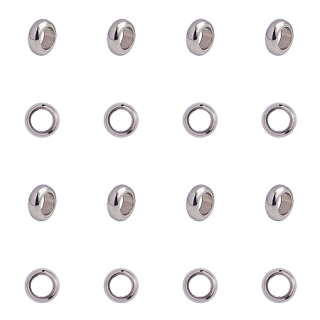 304 Stainless Steel Spacer Beads, Ring, Stainless Steel Color, 5x2mm, Hole: 3mm; 200pcs/box