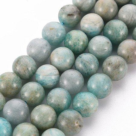 Arricraft Grade AAA Natural Amazonite Beads Strands, Round, 8mm, Hole: 1mm, about 47pcs/strand, 15.55 inches(39.5cm)