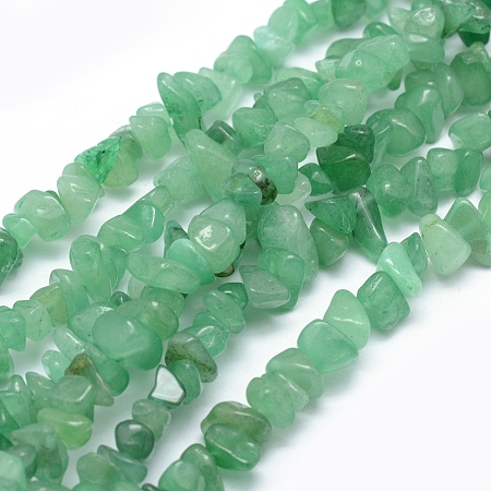 ARRICRAFT Natural Green Aventurine Beads Strands, Chip, 5~8mm, Hole: 1mm, about 33 inches(84cm)