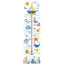 Arricraft 3 Sheets/Set Kids Height Growth Chart Wall Sticker Undersea Fish Whale Removable Vinyl Kids Measuring Ruler Height Decals for Children Bedroom Nursery Livingroom About 35.43x11.4 inch