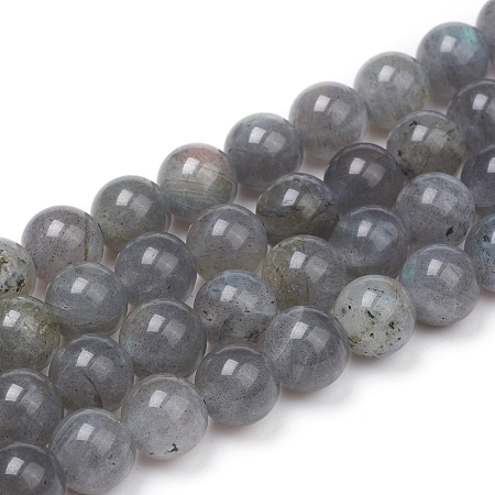 ARRICRAFT Natural Labradorite Beads Strands, Round, 8mm, Hole: 1.2mm, about 48pcs/Strand, 15.55 inches(39.5cm)