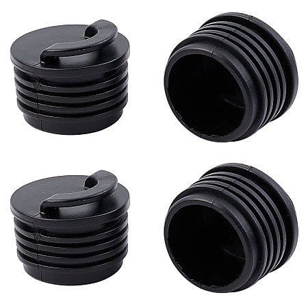 Gorgecraft Kayak Marine Boat Scupper Stoppers, Scupper Plugs Bungs, for Kayak Canoe Boat Drain Holes Plugs Replacement, Black, 44x33mm; Inner Diameter: 32mm